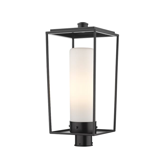 Z-Lite Sheridan 1-Light Outdoor Post Mount Fixture Light In Black Z-Lite Sheridan 1-Light Outdoor Post Mount Fixture Light In Black