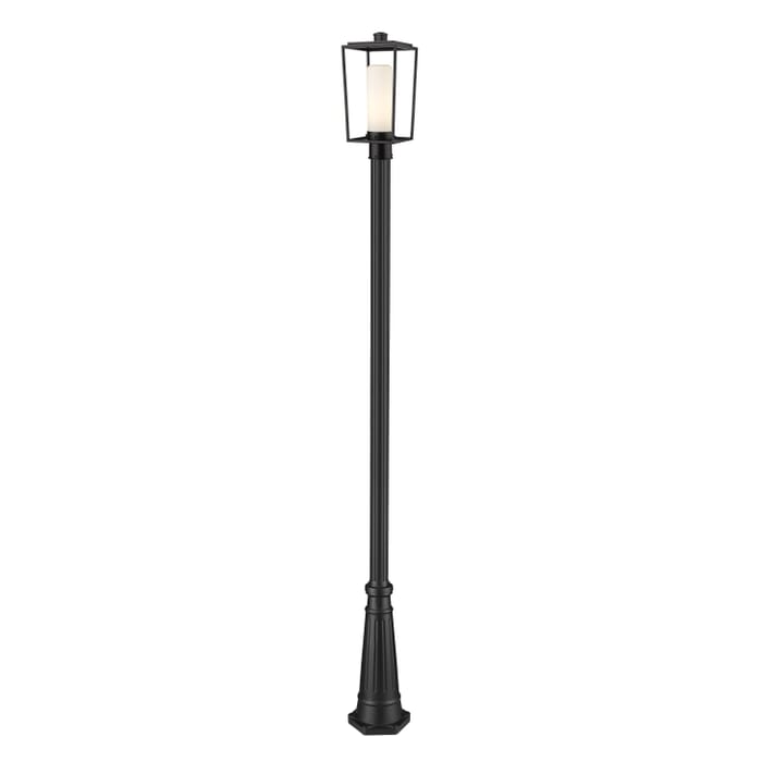 Z-Lite Sheridan 1-Light Outdoor Post Mounted Fixture Light In Black Z-Lite Sheridan 1-Light Outdoor Post Mounted Fixture Light In Black
