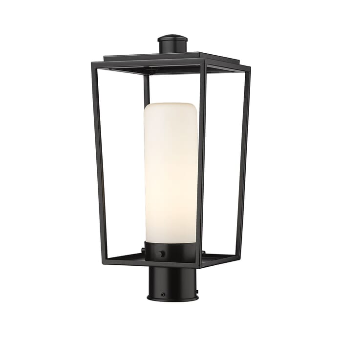 Z-Lite Sheridan 1-Light Outdoor Post Mount Fixture Light In Black Z-Lite Sheridan 1-Light Outdoor Post Mount Fixture Light In Black
