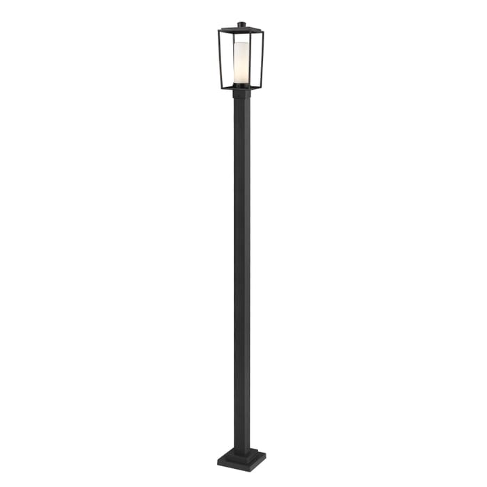Z-Lite Sheridan 1-Light Outdoor Post Mounted Fixture Light In Black Z-Lite Sheridan 1-Light Outdoor Post Mounted Fixture Light In Black