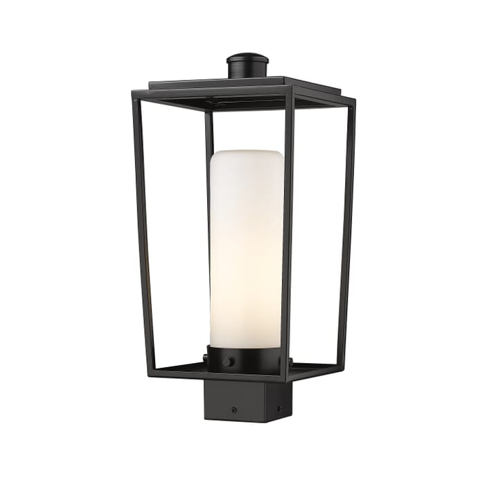 Z-Lite Sheridan 1-Light Outdoor Post Mount Fixture Light In Black Z-Lite Sheridan 1-Light Outdoor Post Mount Fixture Light In Black