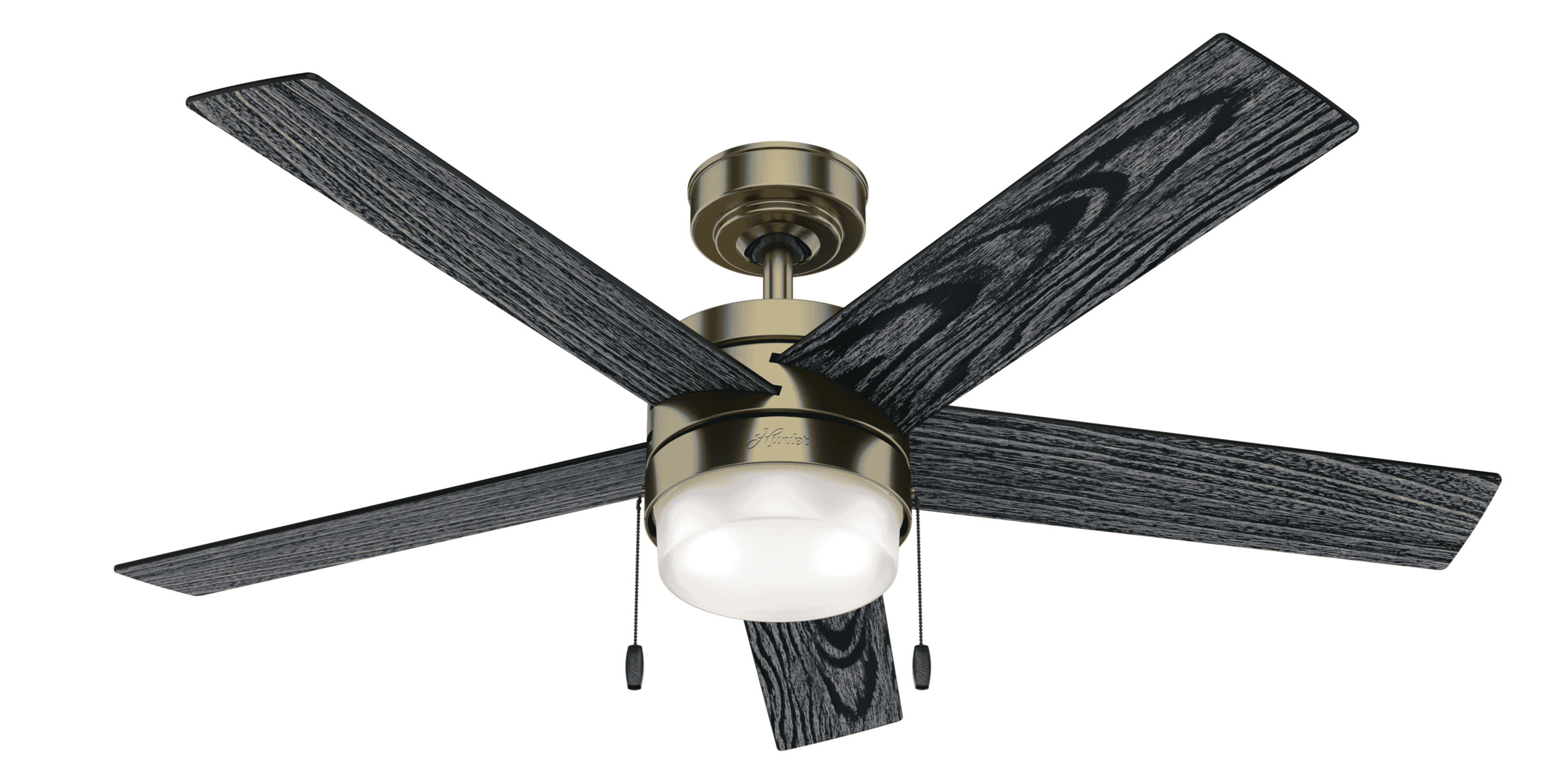 Hunter Claudette 2-Light 52" Indoor Ceiling Fan in Modern Brass