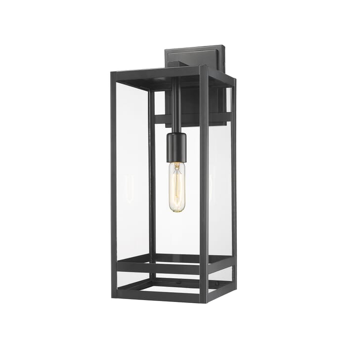 Z-Lite Nuri 1-Light Outdoor Wall Sconce In Black Z-Lite Nuri 1-Light Outdoor Wall Sconce In Black