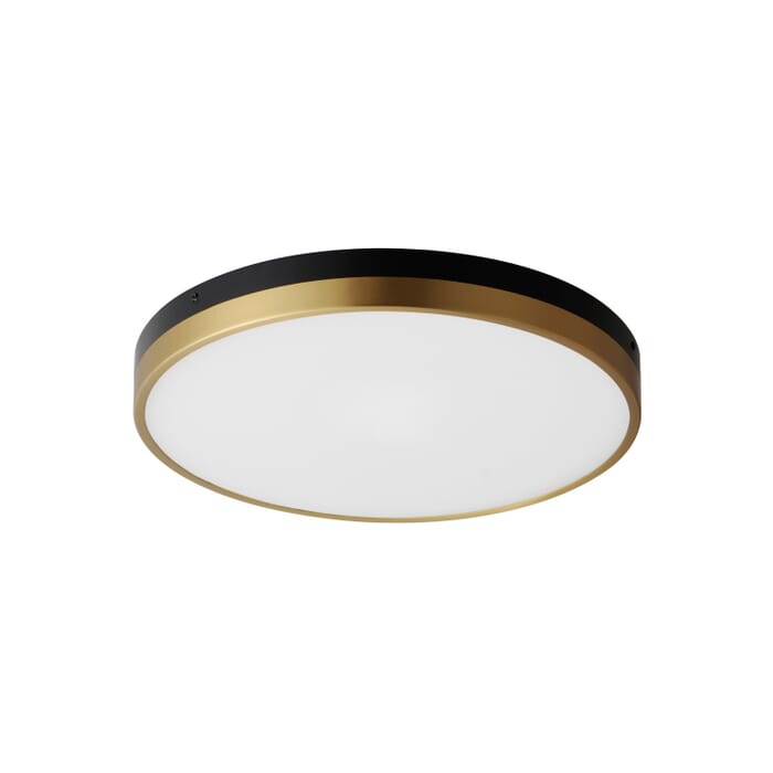 Dapper 1-Light LED Flush Mount in Black with Antique Brass Dapper 1-Light LED Flush Mount in Black with Antique Brass