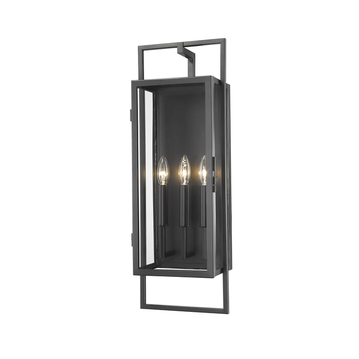 Z-Lite Lucian 3-Light Outdoor Wall Sconce In Black Z-Lite Lucian 3-Light Outdoor Wall Sconce In Black