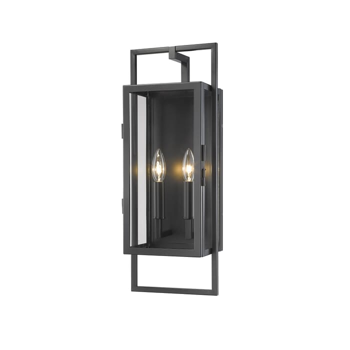 Z-Lite Lucian 2-Light Outdoor Wall Sconce In Black Z-Lite Lucian 2-Light Outdoor Wall Sconce In Black