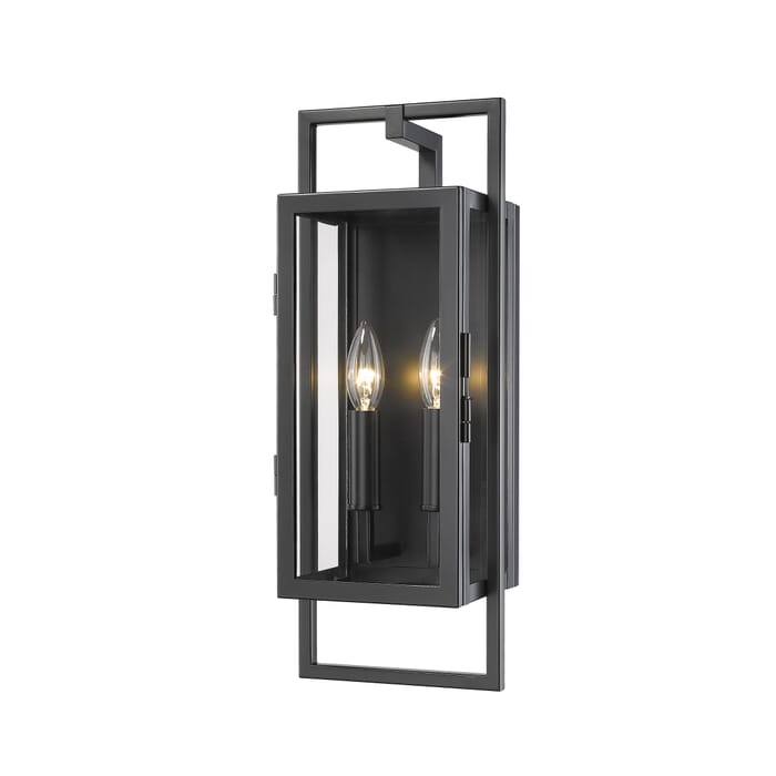 Z-Lite Lucian 2-Light Outdoor Wall Sconce In Black Z-Lite Lucian 2-Light Outdoor Wall Sconce In Black