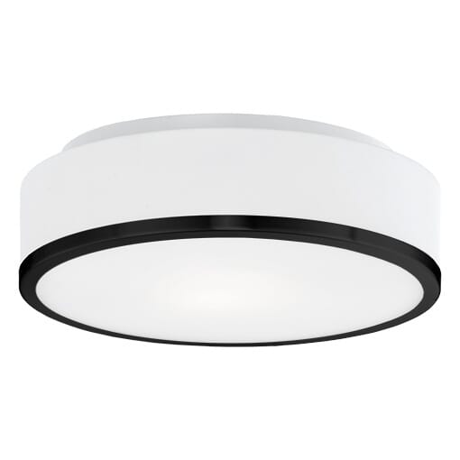 Black Two Light Flush Mount from the Charlie Collection