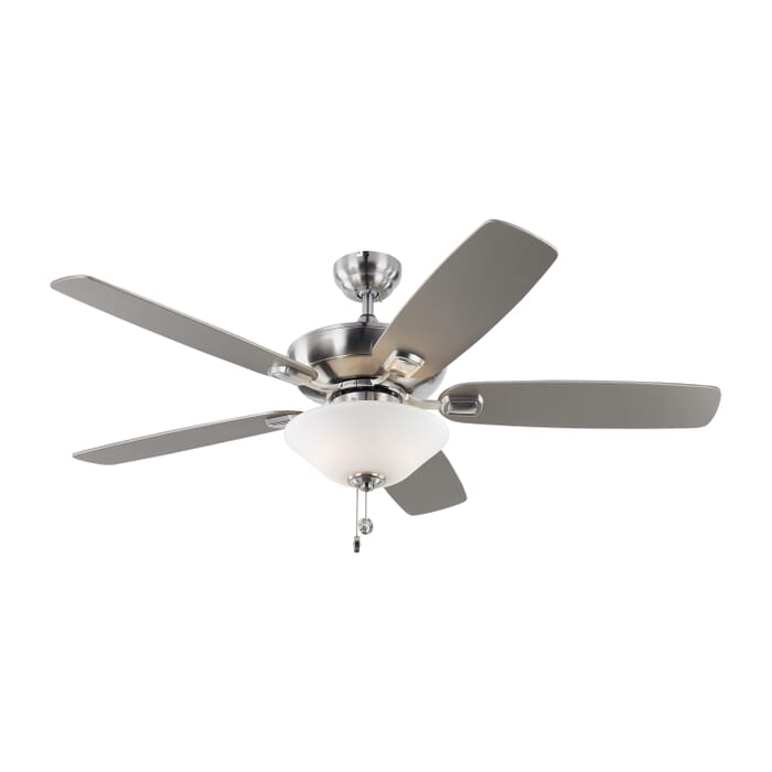Colony 2-Light 52in Ceiling Fan in Brushed Steel Colony 2-Light 52in Ceiling Fan in Brushed Steel