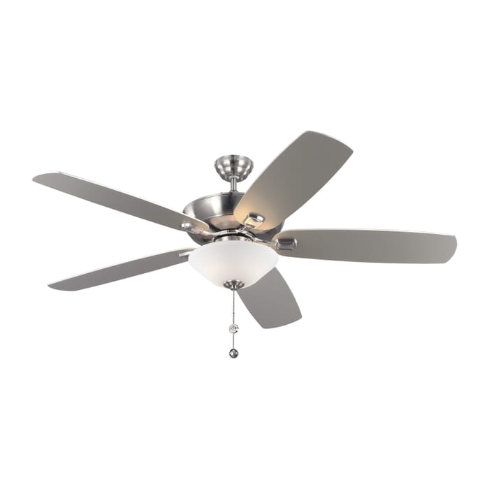 Colony 2-Light 60in Ceiling Fan in Brushed Steel Colony 2-Light 60in Ceiling Fan in Brushed Steel