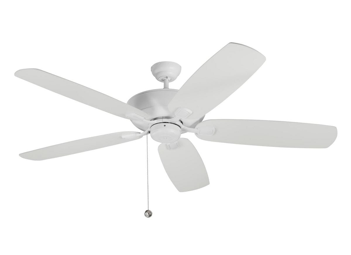 60" Colony Super Max Damp Rated Ceiling Fan in Rubberized White