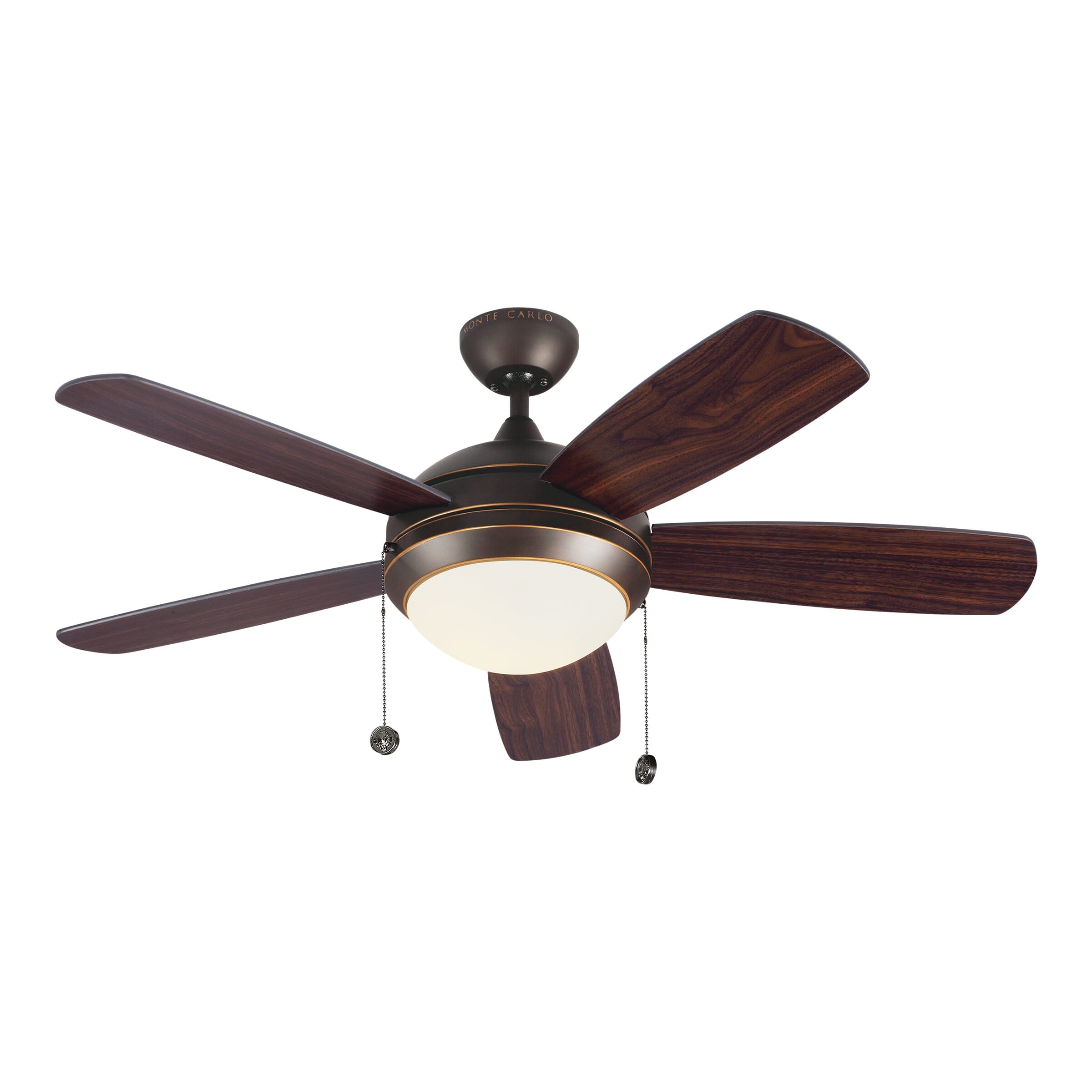 Monte Carlo Discus Classic II 44" Indoor Ceiling Fan in Roman Bronze