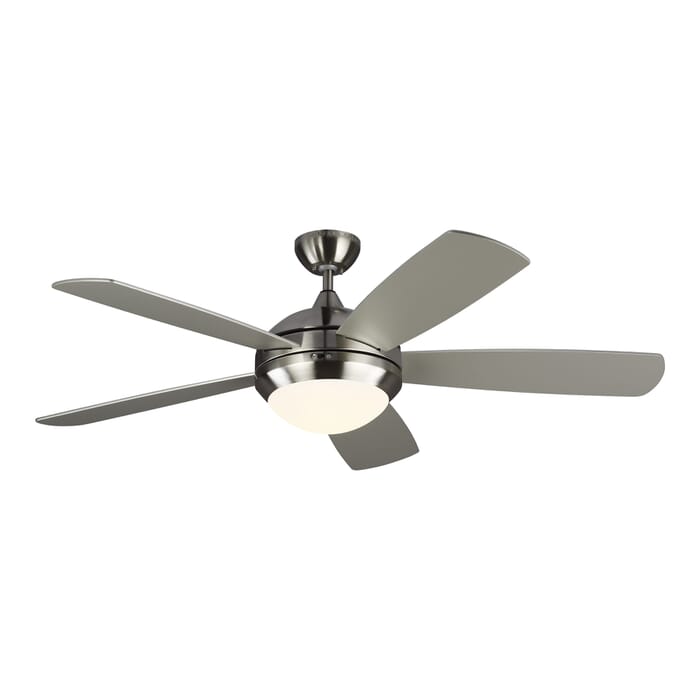 Monte Carlo LED Discus Smart 52" Indoor Ceiling Fan in Brushed Steel Monte Carlo LED Discus Smart 52" Indoor Ceiling Fan in Brushed Steel