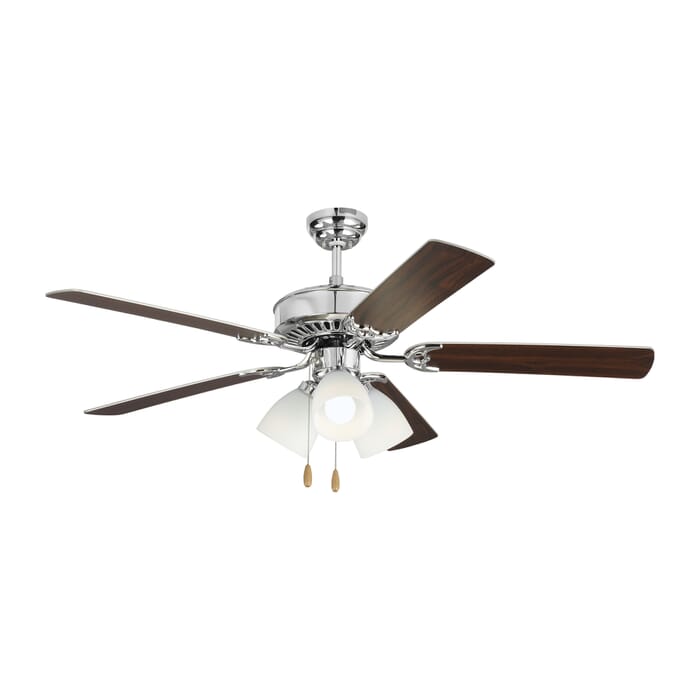 Monte Carlo Haven LED 3-Light 52" Indoor Ceiling Fan in Chrome Monte Carlo Haven LED 3-Light 52" Indoor Ceiling Fan in Chrome
