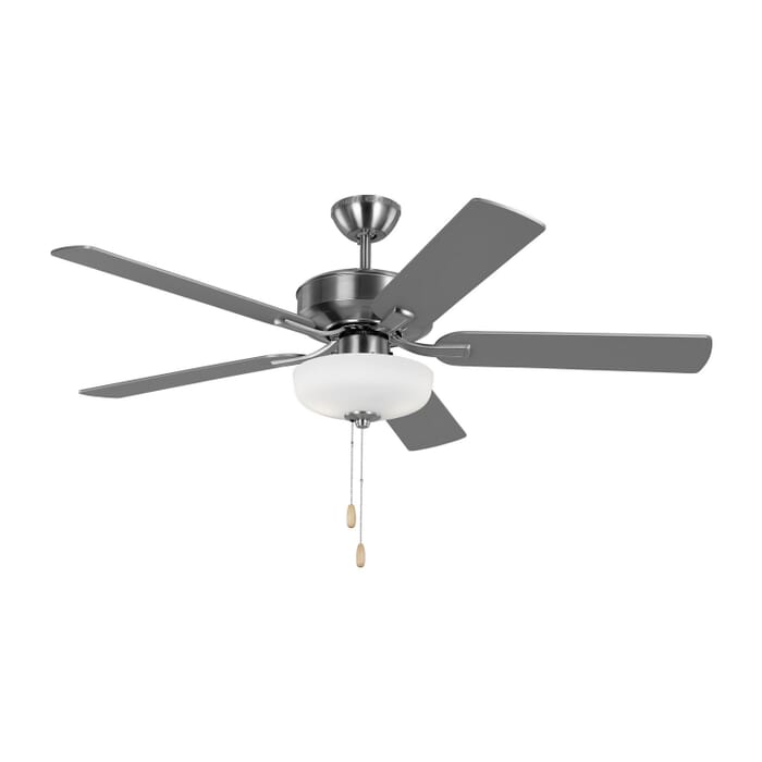 Linden 2-Light 52in Ceiling Fan in Brushed Steel Linden 2-Light 52in Ceiling Fan in Brushed Steel