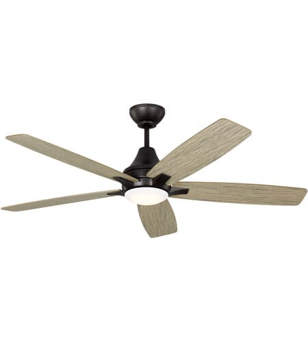 LED Lowden 52" Indoor/Outdoor Ceiling Fan in Aged Pewter