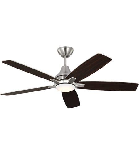 LED Lowden 52" Indoor/Outdoor Ceiling Fan in Brushed Steel