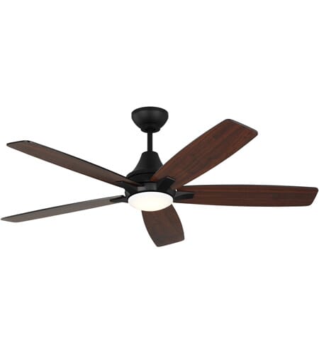 LED Lowden 52" Indoor/Outdoor Ceiling Fan in Midnight Black