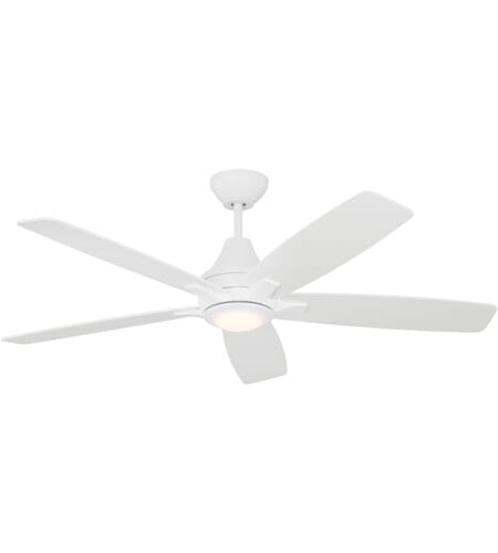 LED Lowden 52" Indoor/Outdoor Ceiling Fan in Matte White