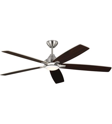 LED Lowden Smart 60" Indoor/Outdoor Ceiling Fan in Brushed Steel