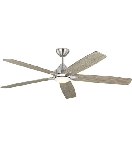 LED Lowden Smart 60" Indoor/Outdoor Ceiling Fan in Brushed Steel