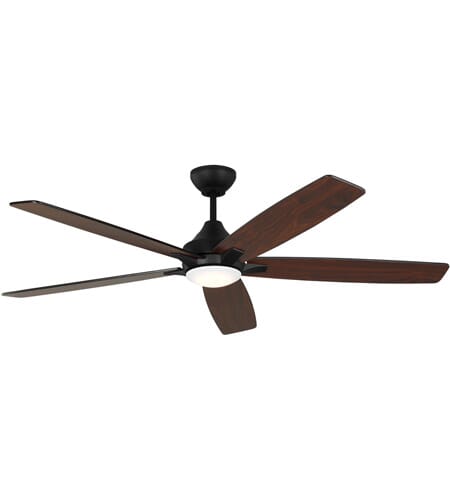 LED Lowden Smart 60" Indoor/Outdoor Ceiling Fan in Midnight Black