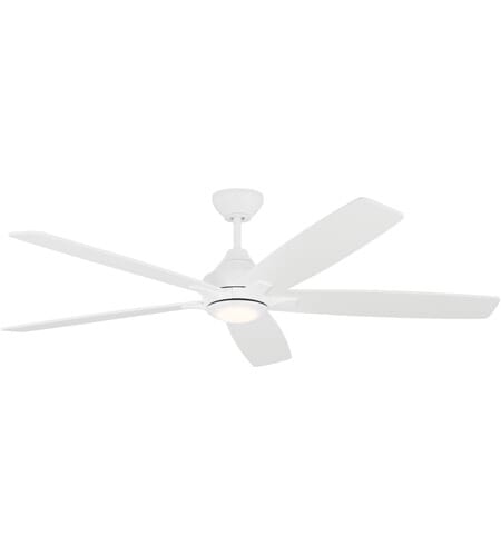 LED Lowden Smart 60" Indoor/Outdoor Ceiling Fan in Matte White