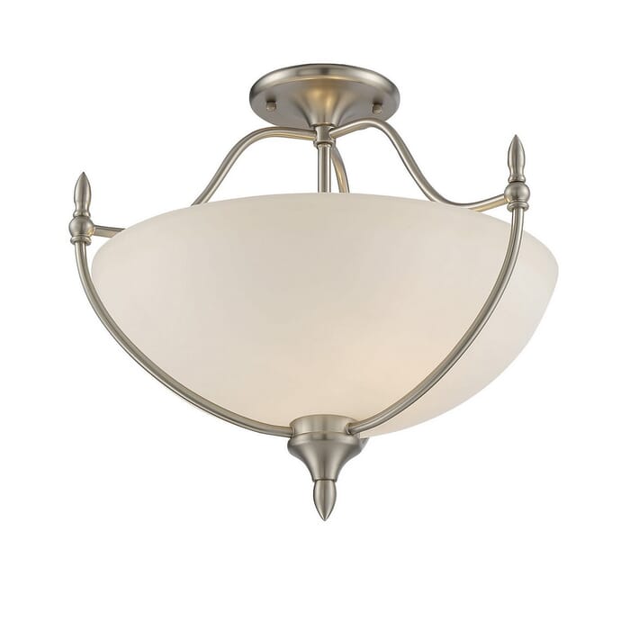 Savoy House Herndon 3-Light Ceiling Light in Satin Nickel Savoy House Herndon 3-Light Ceiling Light in Satin Nickel