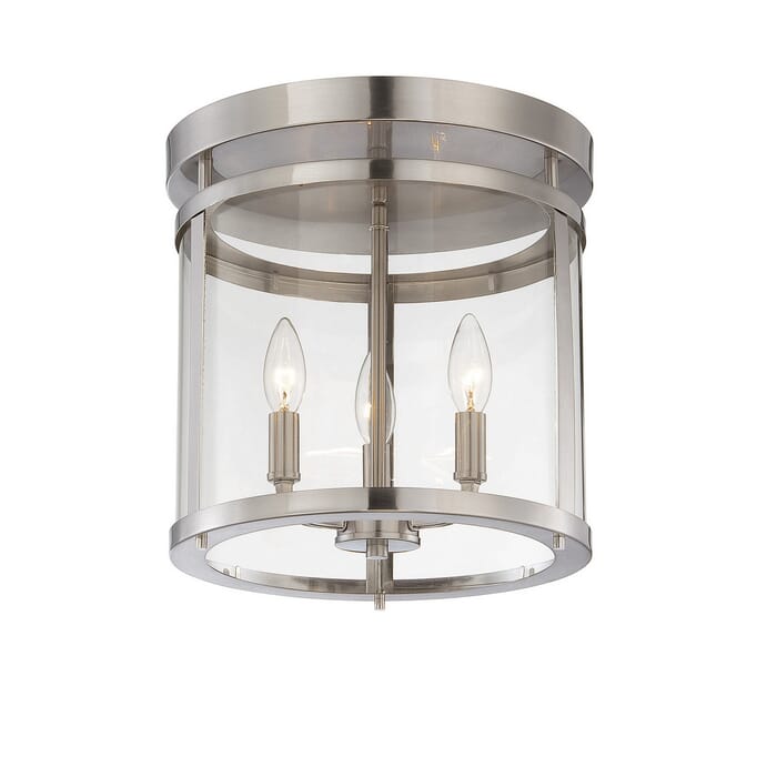 Savoy House Penrose 3-Light Ceiling Light in Satin Nickel Savoy House Penrose 3-Light Ceiling Light in Satin Nickel