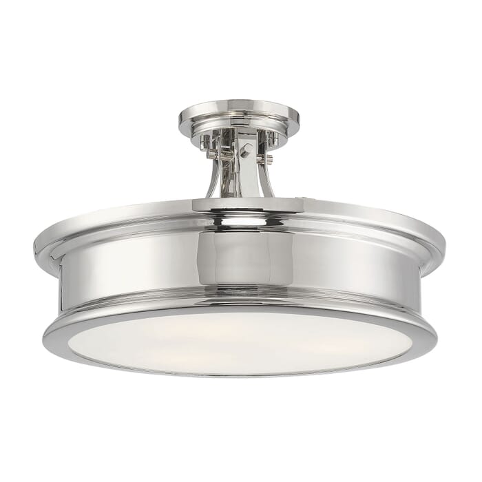Savoy House Watkins 3-Light Ceiling Light in Polished Nickel Savoy House Watkins 3-Light Ceiling Light in Polished Nickel