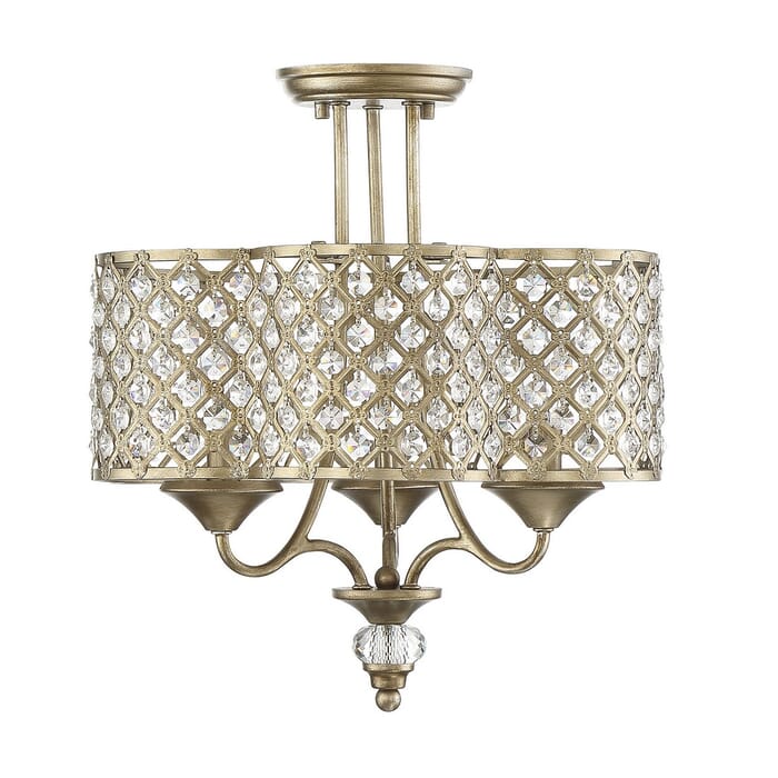 Savoy House Regis 3-Light Ceiling Light in Pyrite Savoy House Regis 3-Light Ceiling Light in Pyrite