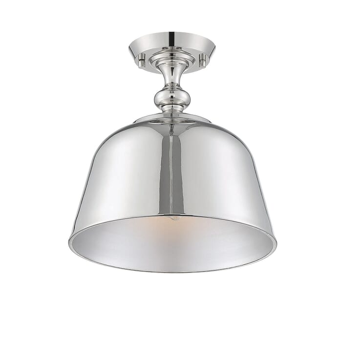 Savoy House Berg 1-Light Ceiling Light in Polished Nickel Savoy House Berg 1-Light Ceiling Light in Polished Nickel