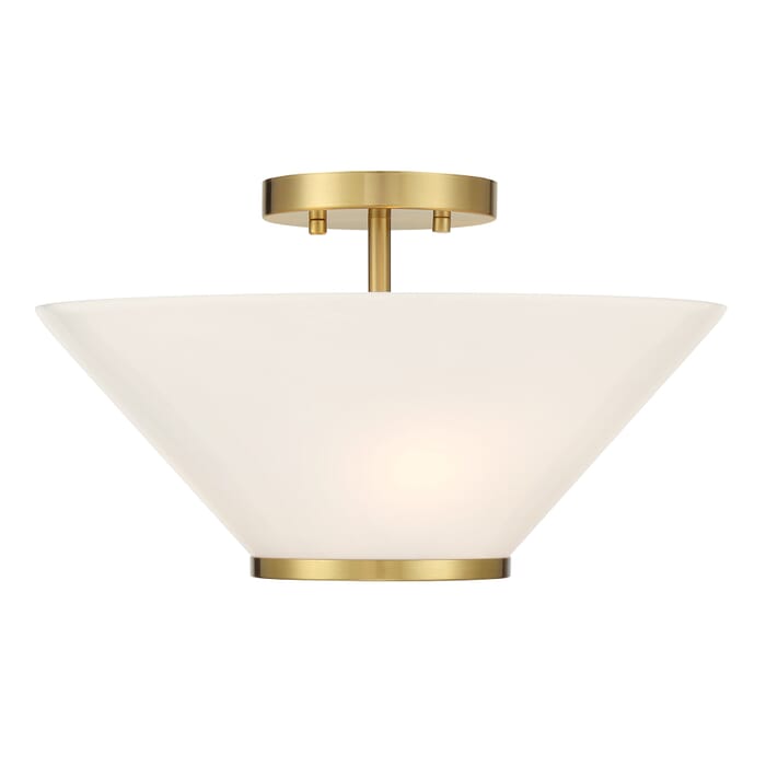 Blair 3-Light Convertible Semi-Flush or Pendant in Warm Brass Blair 3-Light Convertible Semi-Flush or Pendant in Warm Brass