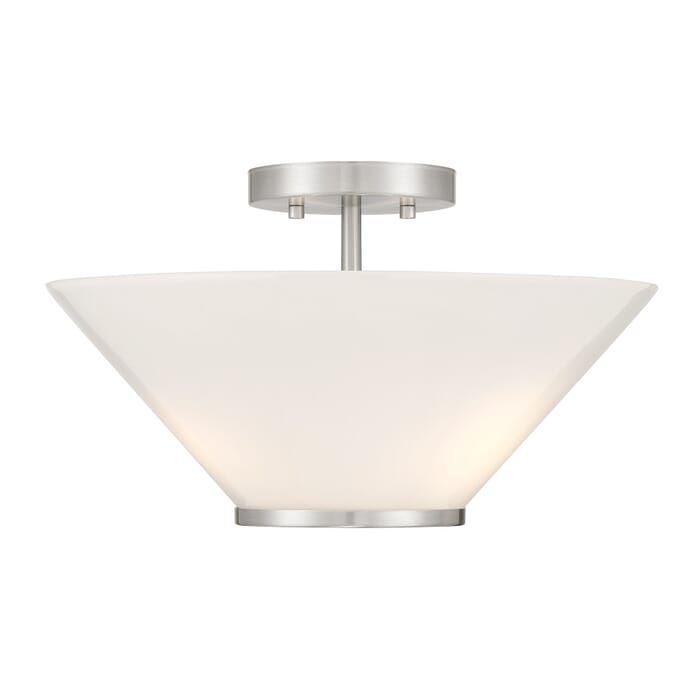 Blair 3-Light Convertible Semi-Flush or Pendant in Satin Nickel Blair 3-Light Convertible Semi-Flush or Pendant in Satin Nickel