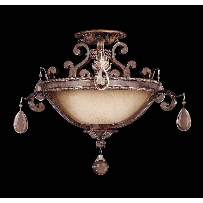Savoy House Chastain 3-Light Semi-Flush in New Tortoise Shell w/Silver Savoy House Chastain 3-Light Semi-Flush in New Tortoise Shell w/Silver