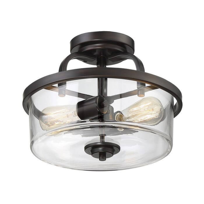 Savoy House Tulsa 2-Light Ceiling Light in English Bronze Savoy House Tulsa 2-Light Ceiling Light in English Bronze