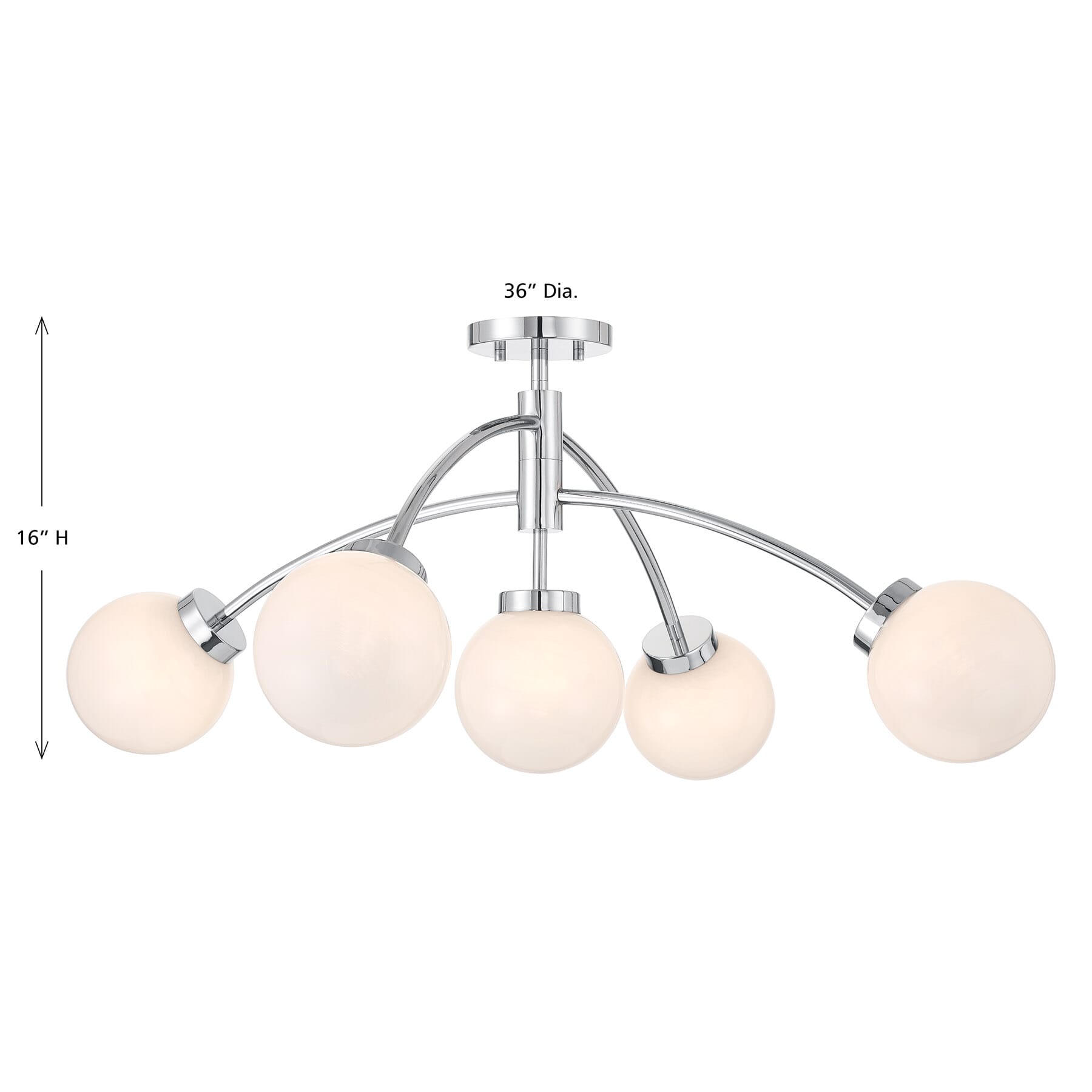 Redfield 5-Light Convertible Semi-Flush or Pendant - Picture 7 of 14