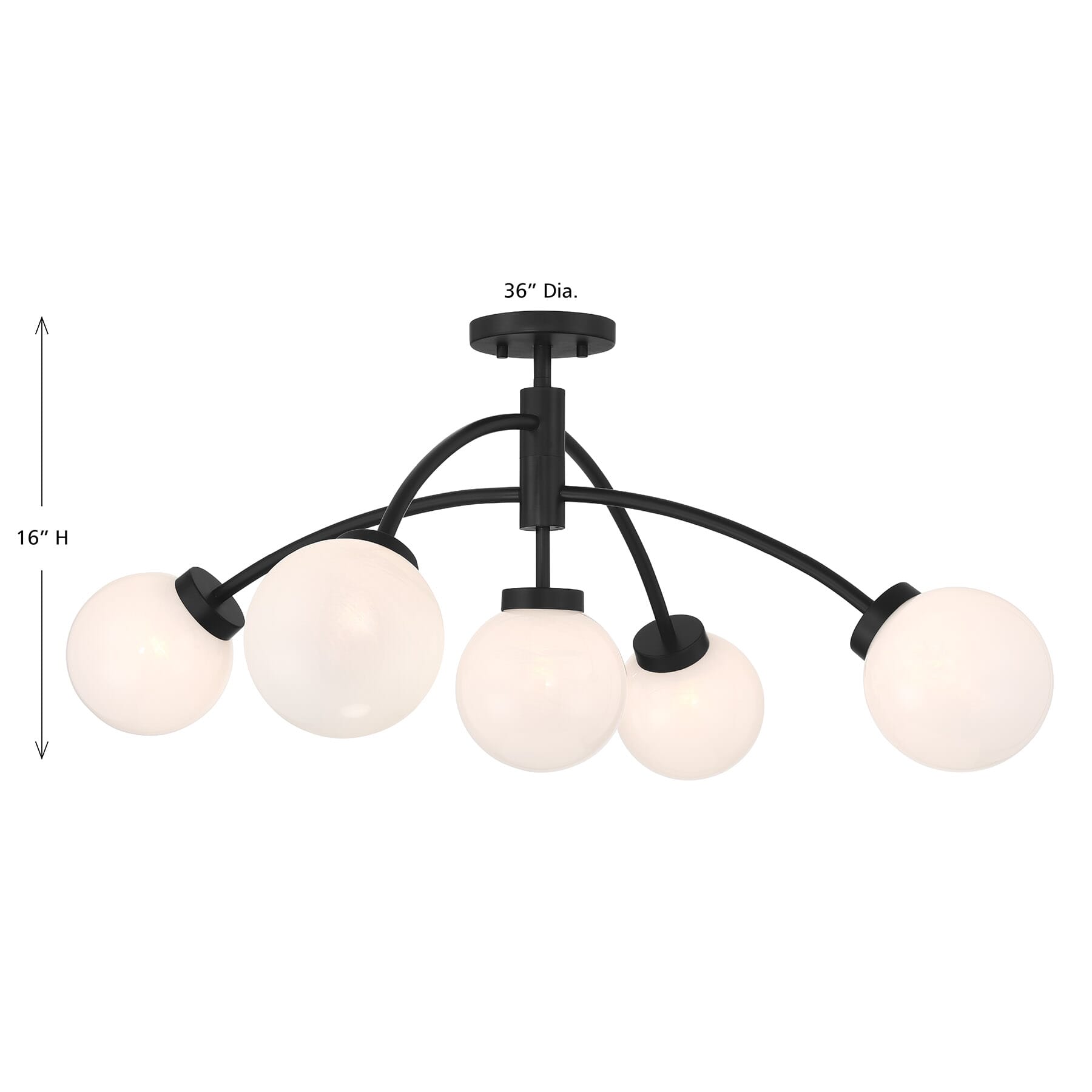 Redfield 5-Light Convertible Semi-Flush or Pendant - Picture 14 of 14