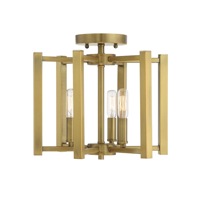 Savoy House Benson 3-Light Ceiling Light in Warm Brass Savoy House Benson 3-Light Ceiling Light in Warm Brass