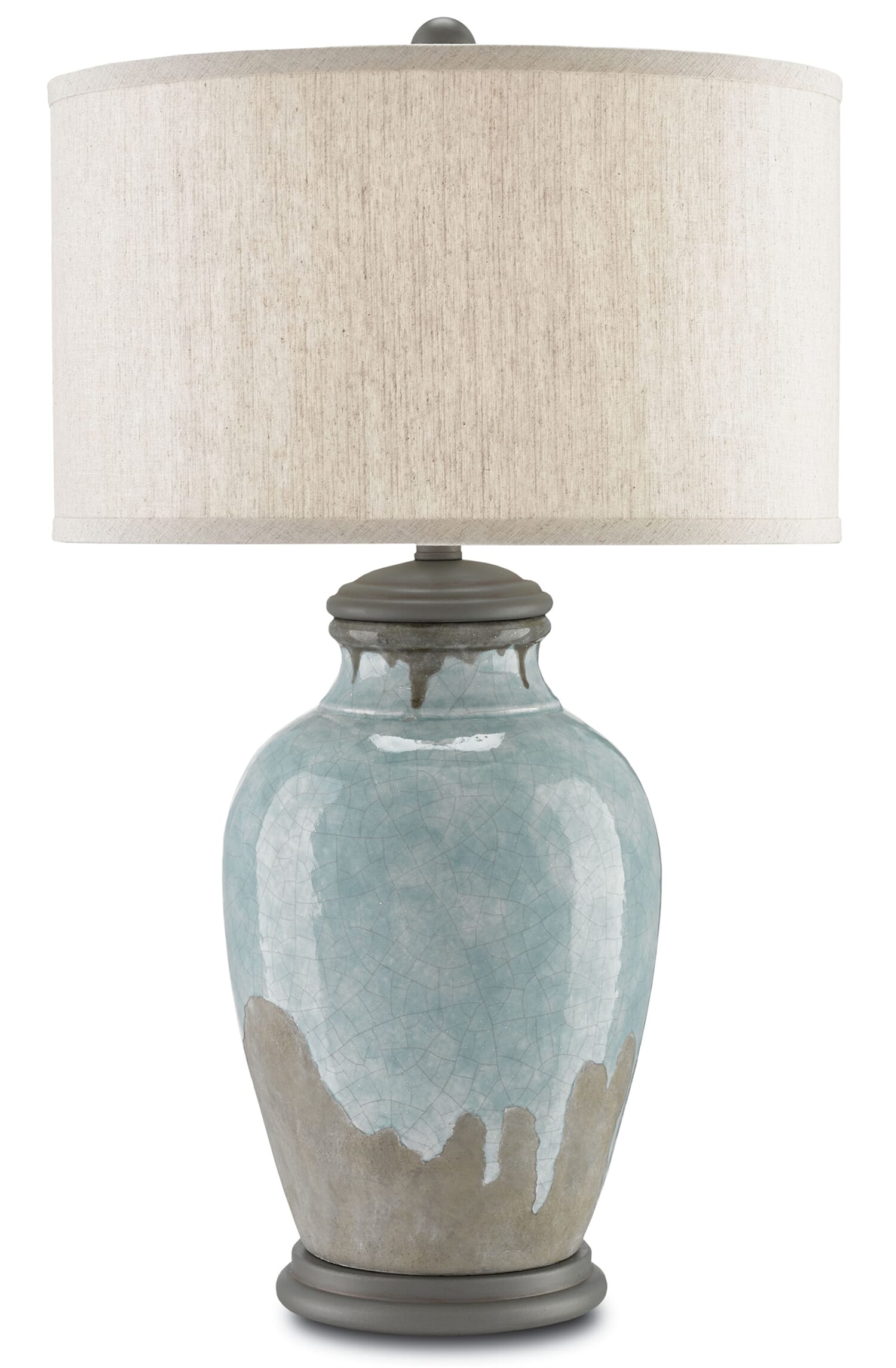 29" Chatswood Table Lamp in Blue-Green, Gray and Hiroshi Gray