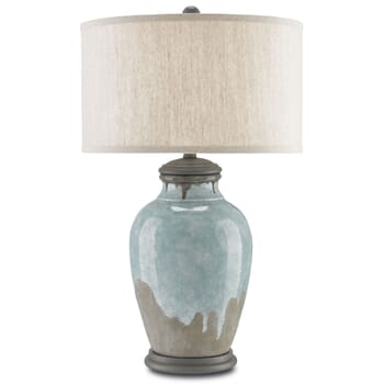 Currey & Company 29" Chatswood Table Lamp in Blue-Green, Gray and Hiroshi Gray