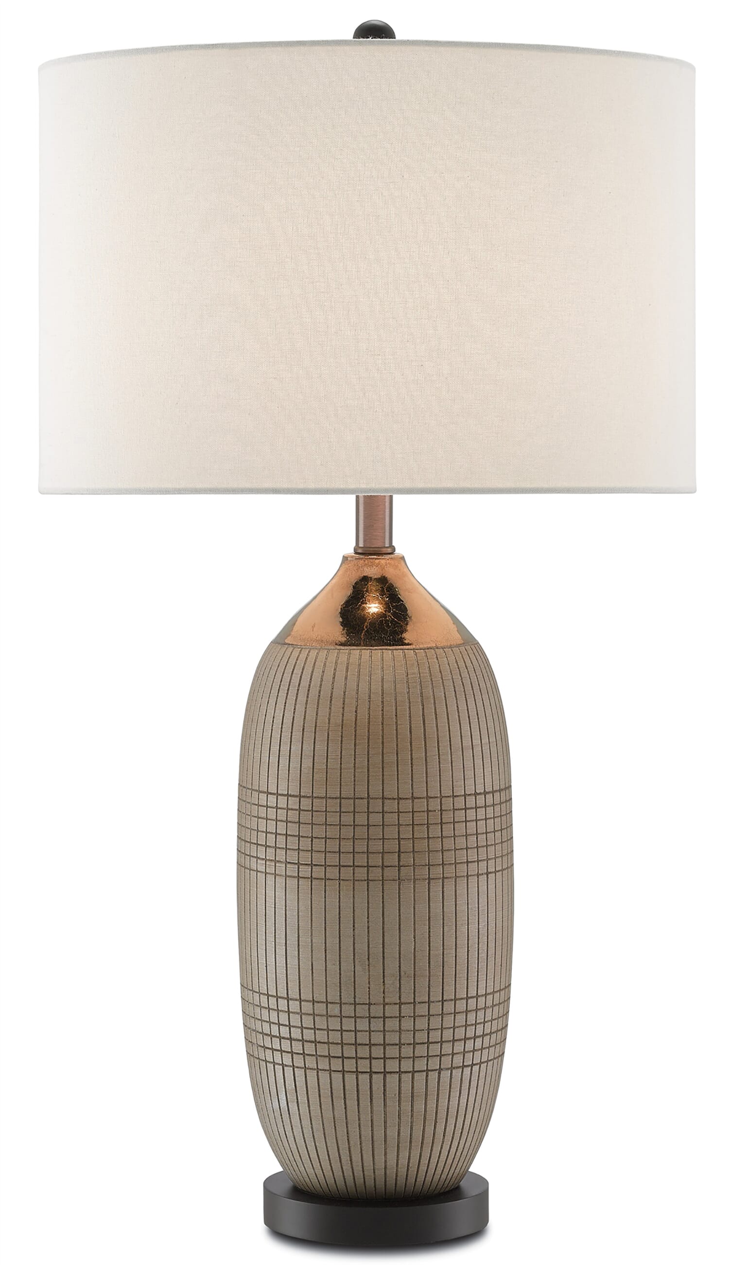 32"" Alexander Table Lamp in Matte & Glossy Gold and Black -  Currey & Company, 6000-0096