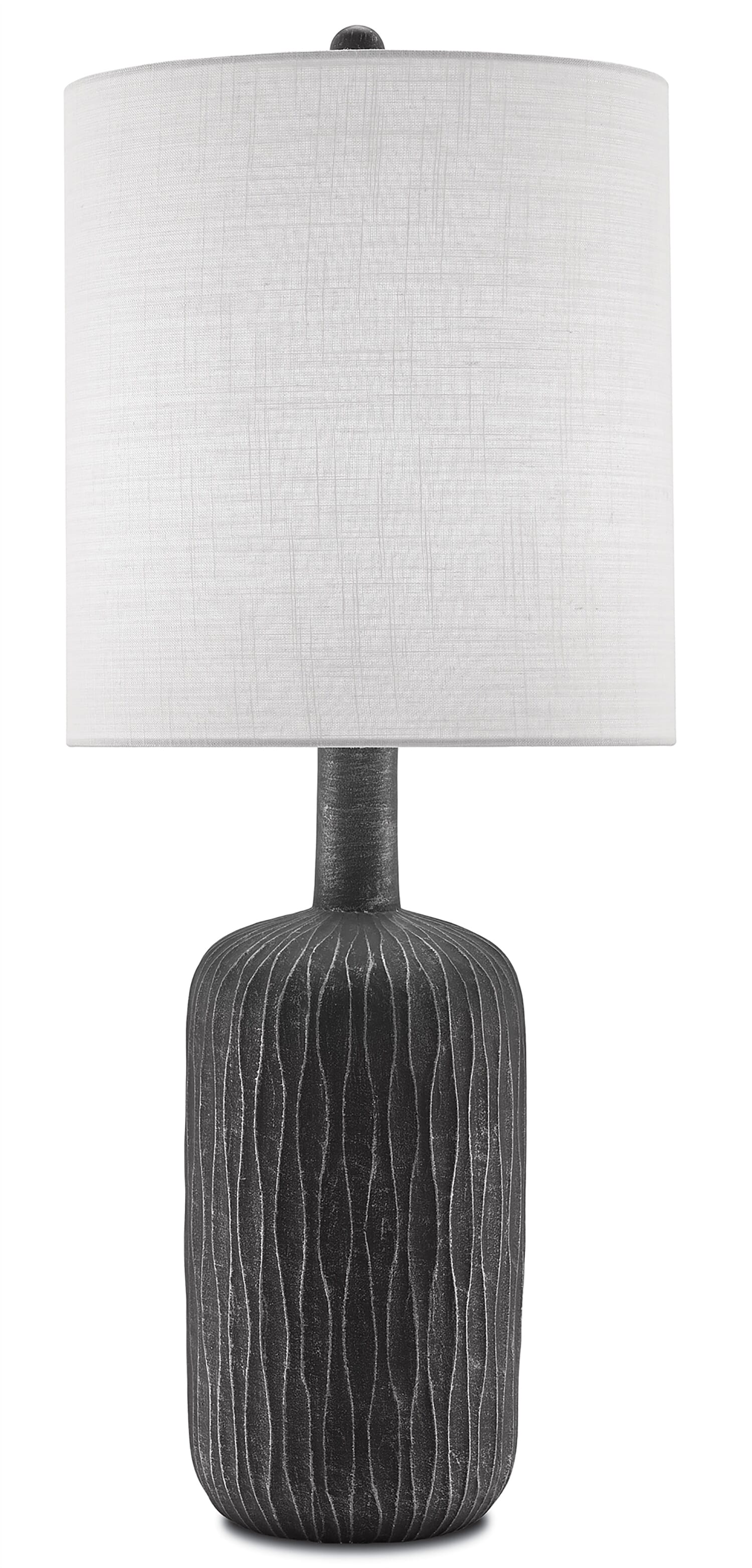 33" Rivers Table Lamp in Steel Gray and Matte Black