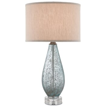Currey & Company 30" Optimist Table Lamp in Pale Blue Speckle