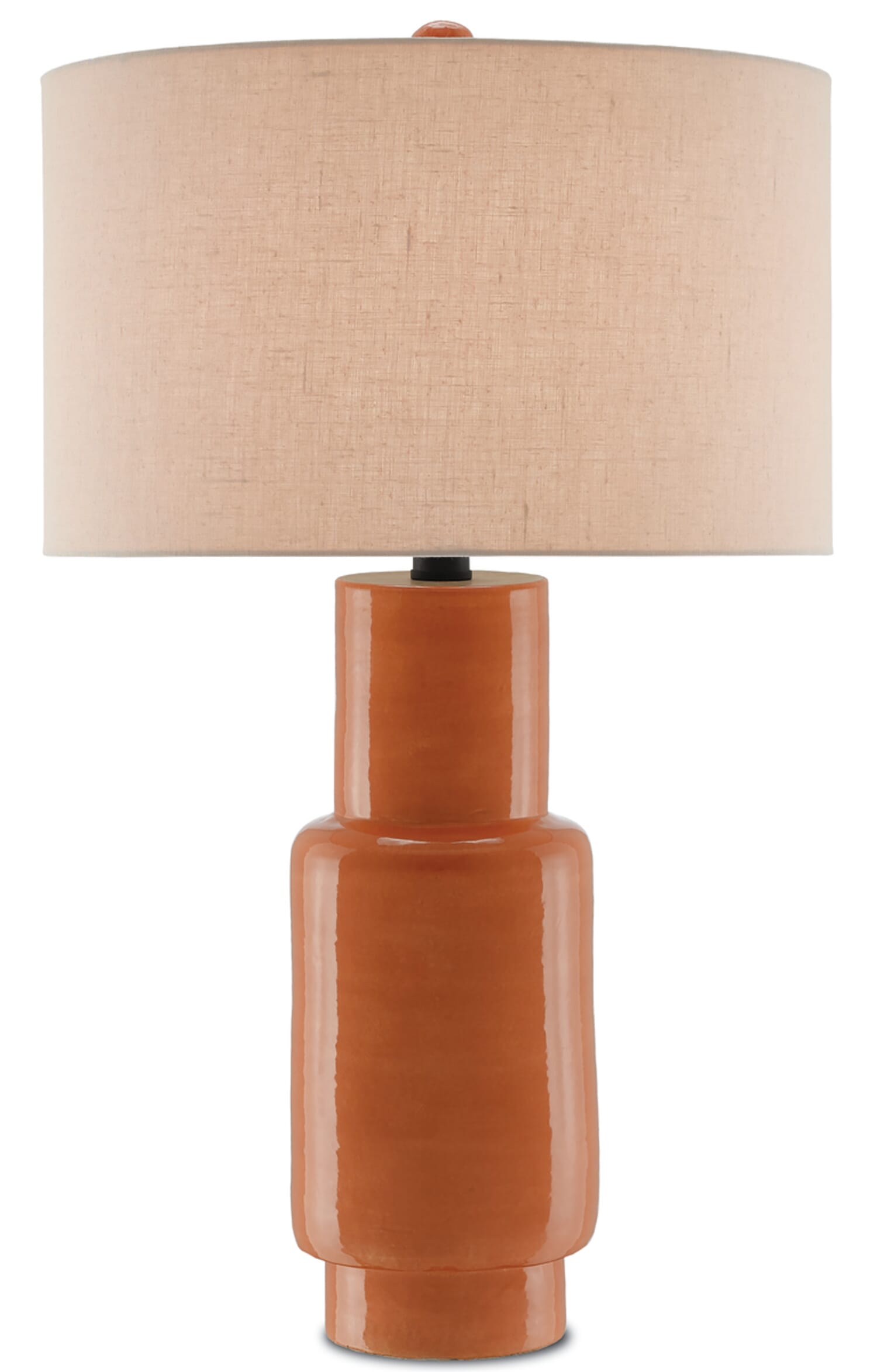 31" Janeen Orange Table Lamp in Orange and Satin Black