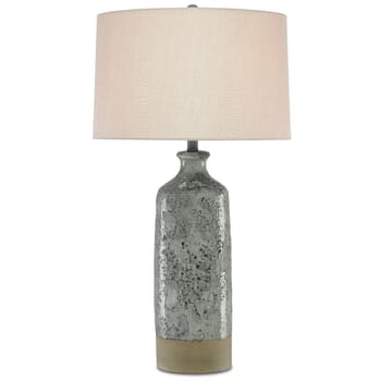 Currey & Company 34" Stargazer Table Lamp in Celadon Crackle and Gray