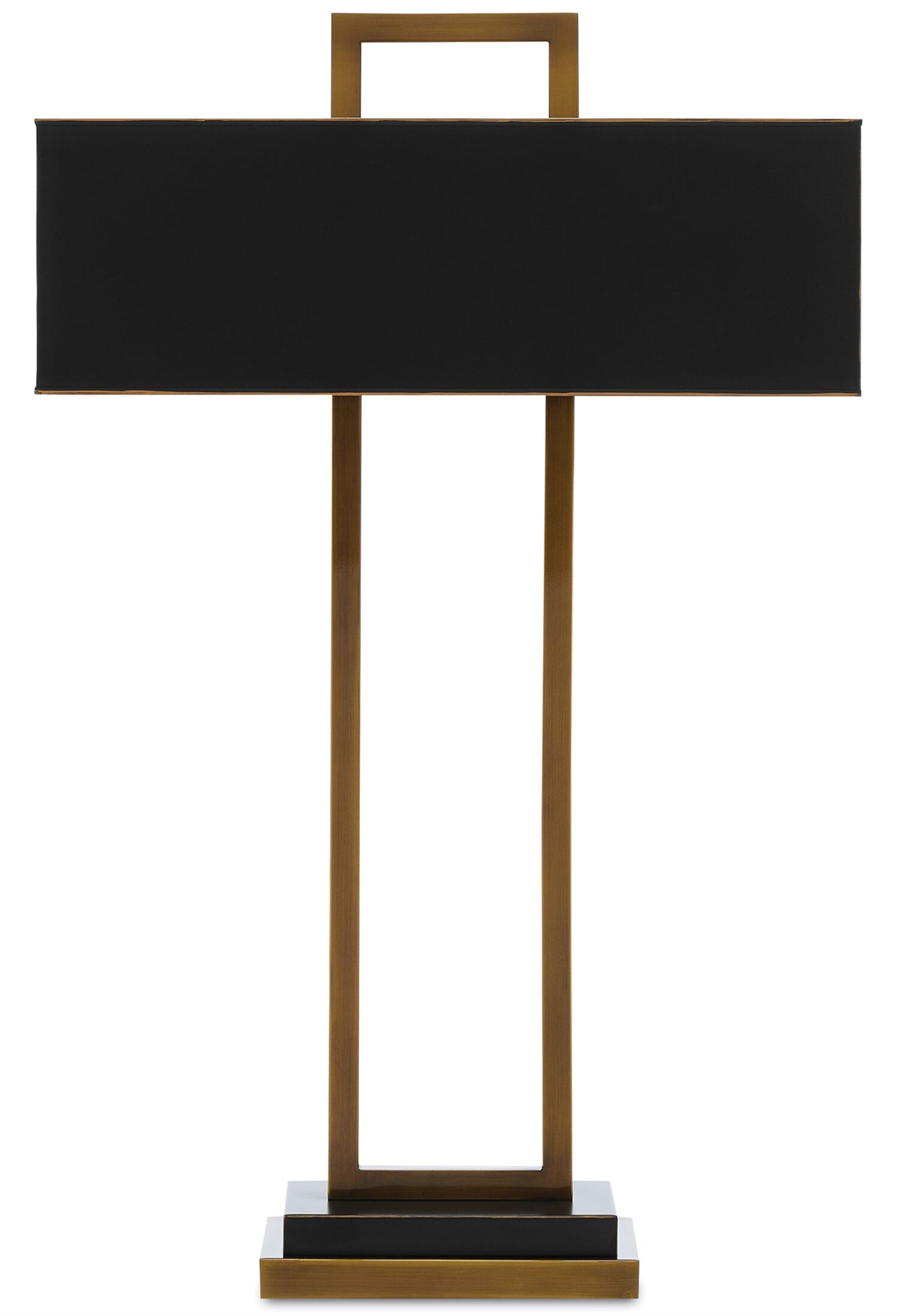 2-Light 31" Otto Table Lamp in Antique Brass and Oil Rubbed Bronze