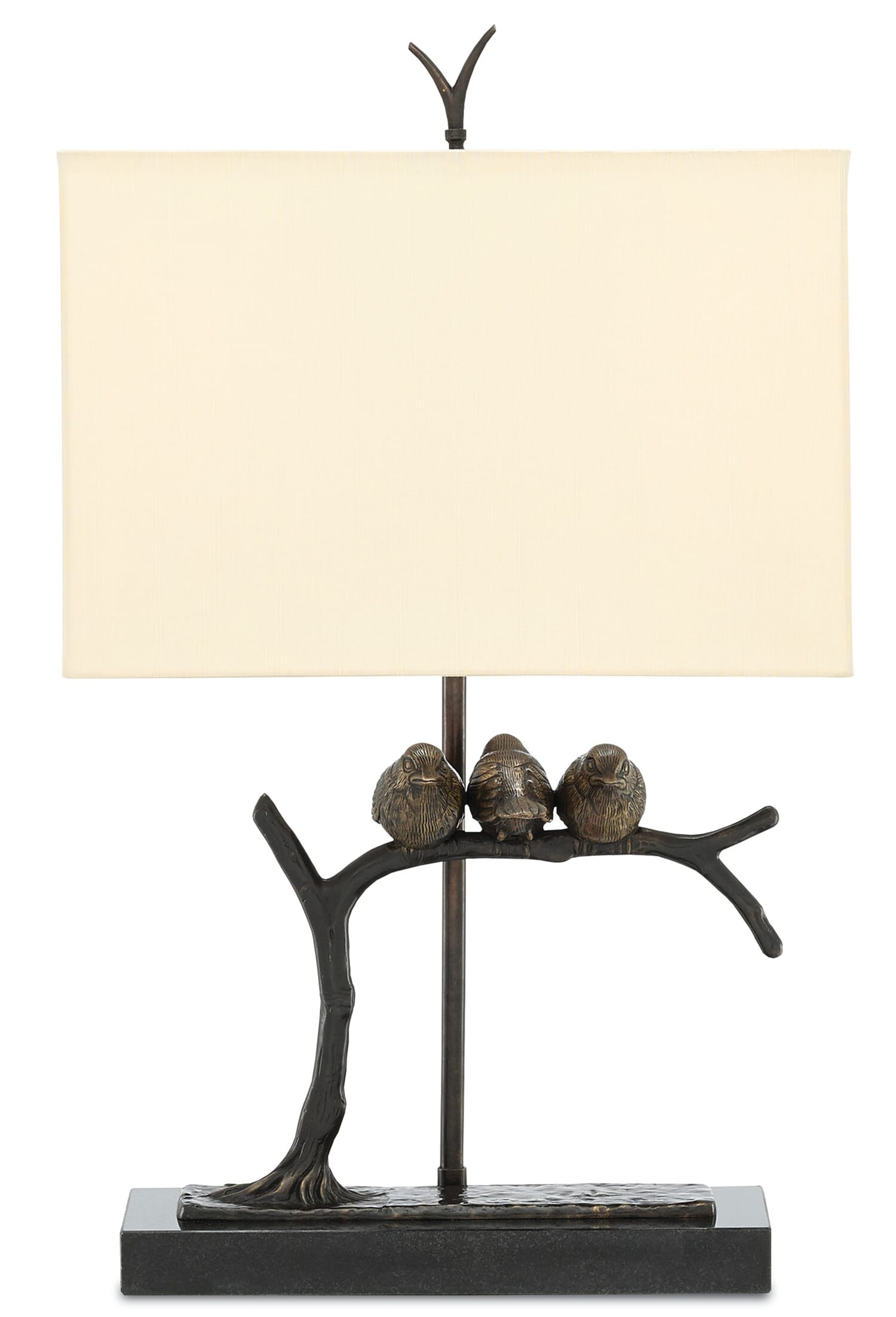 25" Sparrow Table Lamp in Bronze and Black