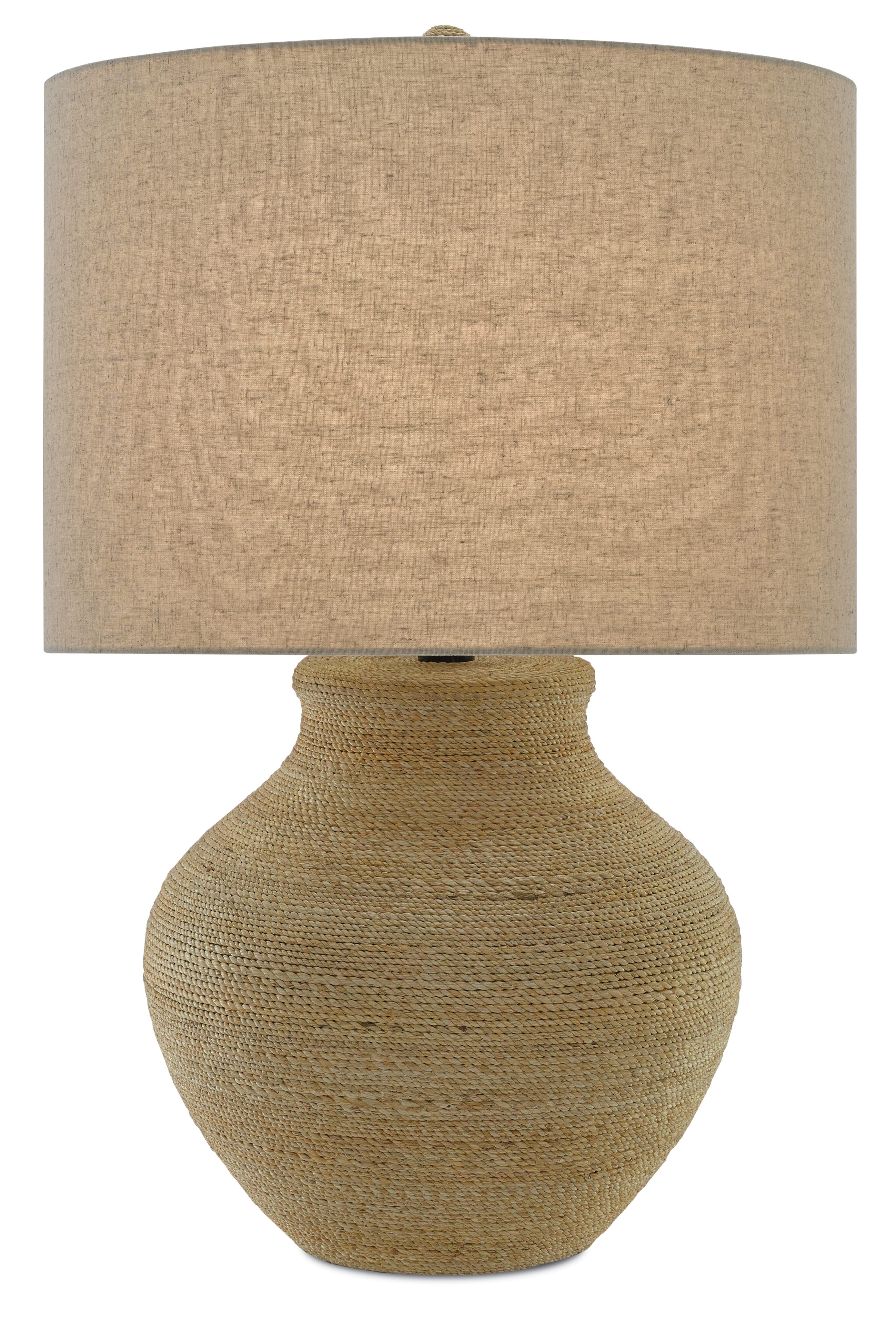 31" Hensen Table Lamp in Natural and Satin Black