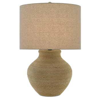 Currey & Company 31" Hensen Table Lamp in Natural and Satin Black